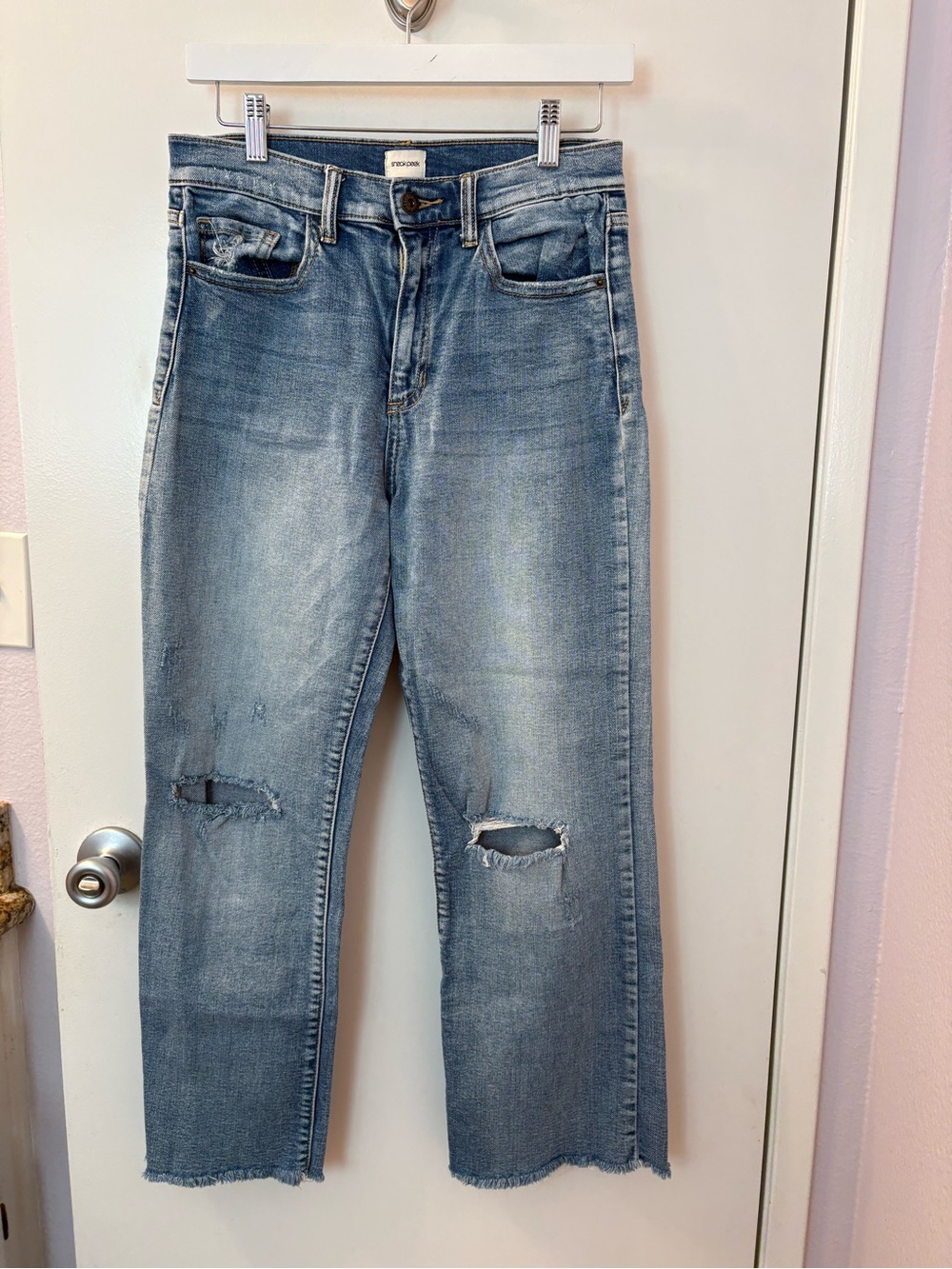 Sneak Peek Light Blue Washed Jeans 7/W 28. NWOT